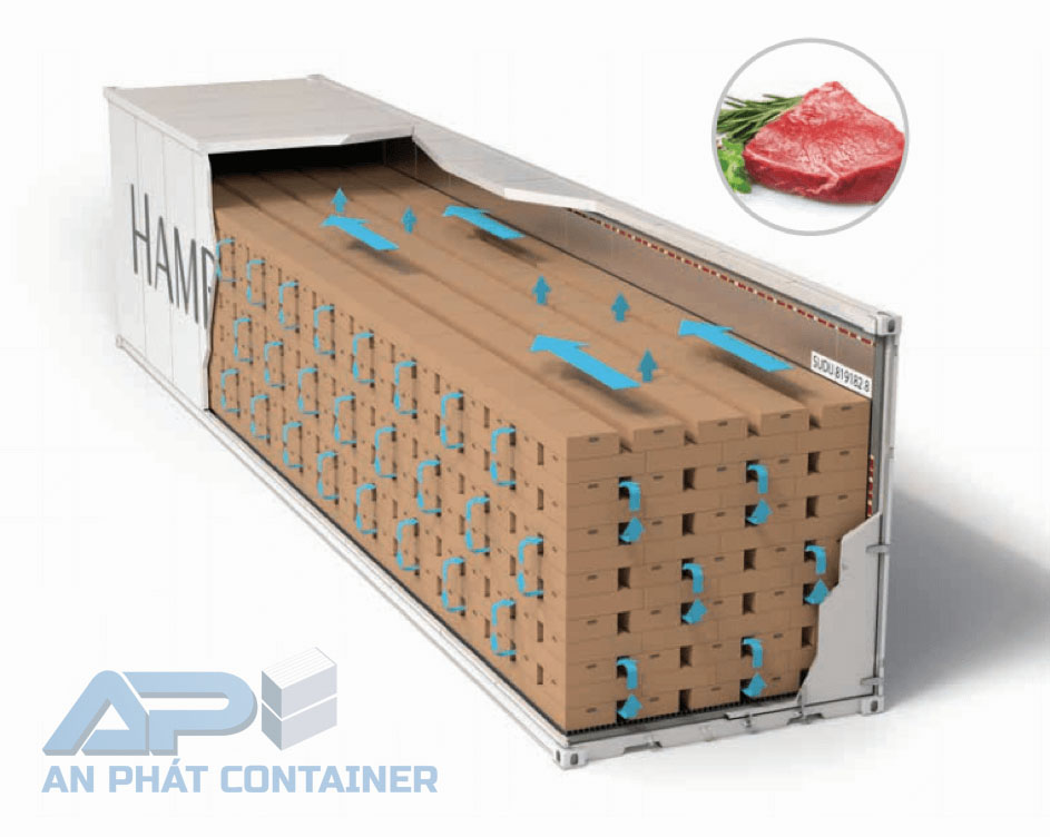 Lưu ý khi xếp hàng hóa trong container lạnh