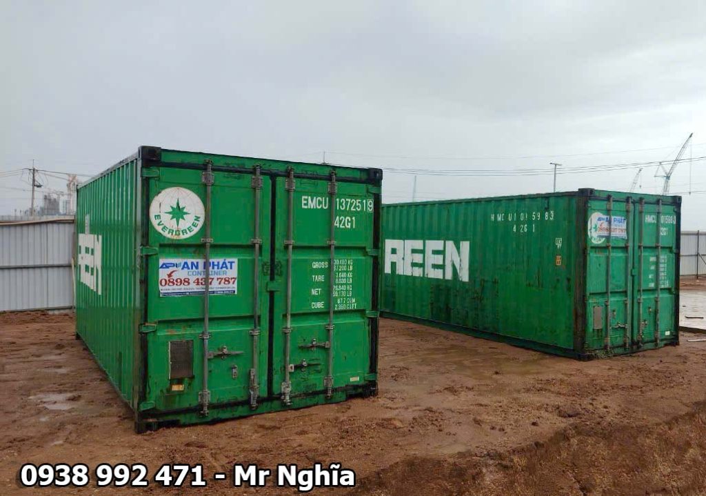 Container kho 20ft cũ cho thuê làm kho chứa hàng tại Cần Giờ