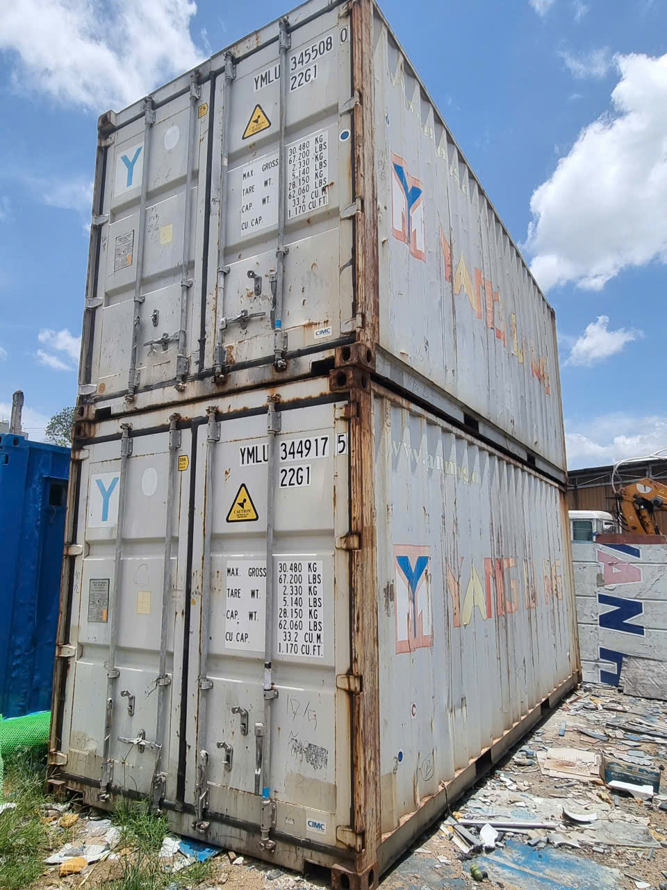 Container kho 20 feet cũ phục vụ lưu trữ hàng hóa và thiết bị