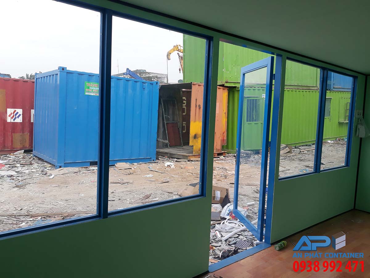 Mẫu Container Văn Phòng 20 Feet Mặt Kính Cường Lực - An Phát Container